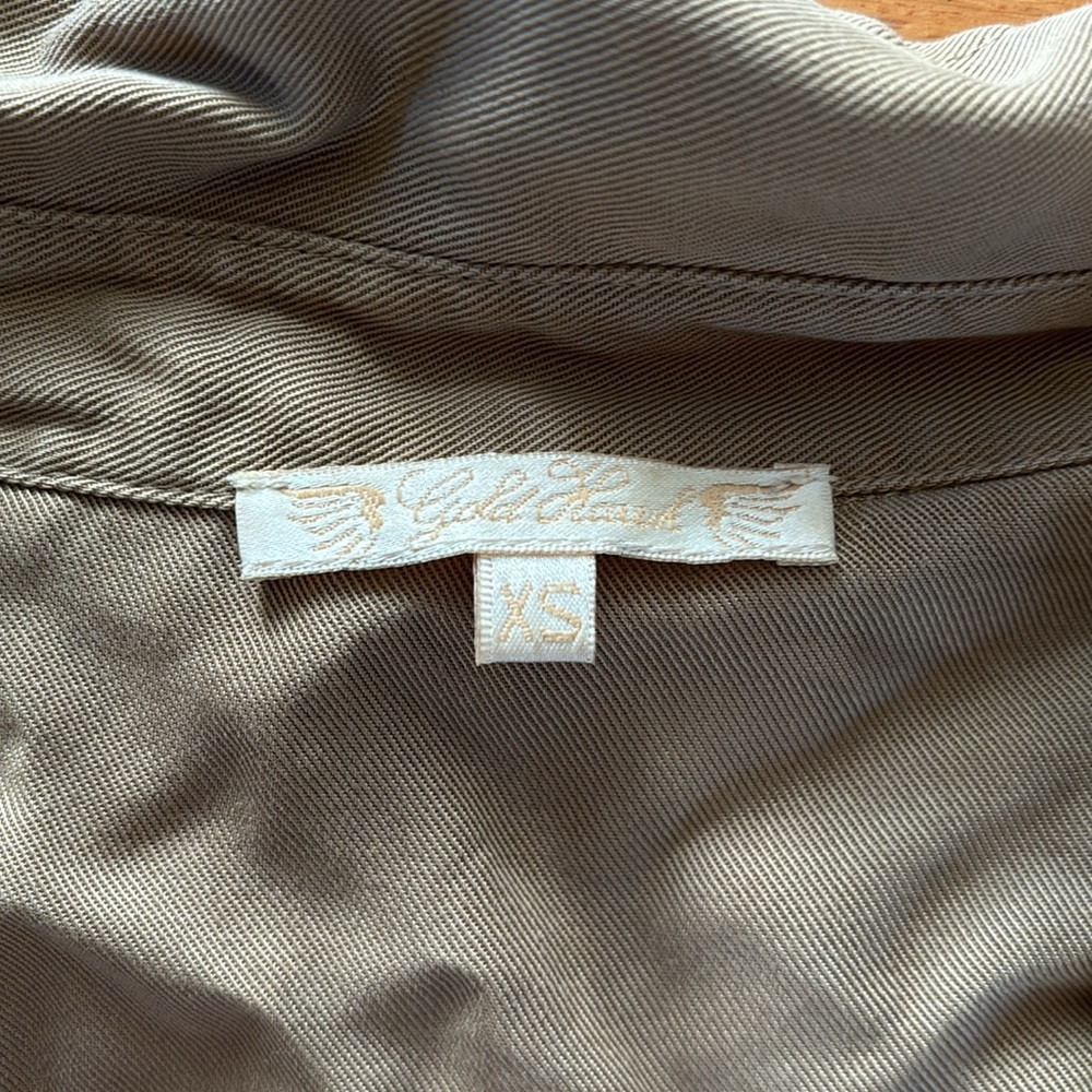 Gold hawk button front jacket - Picture 2 of 3